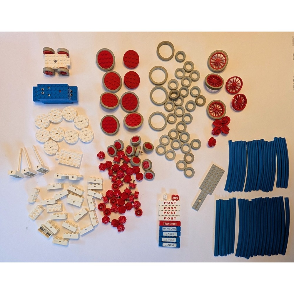 LEGO Vtg 1960's Trains 113-2 & More Starter Train Sets Parts Motor Track Wheels